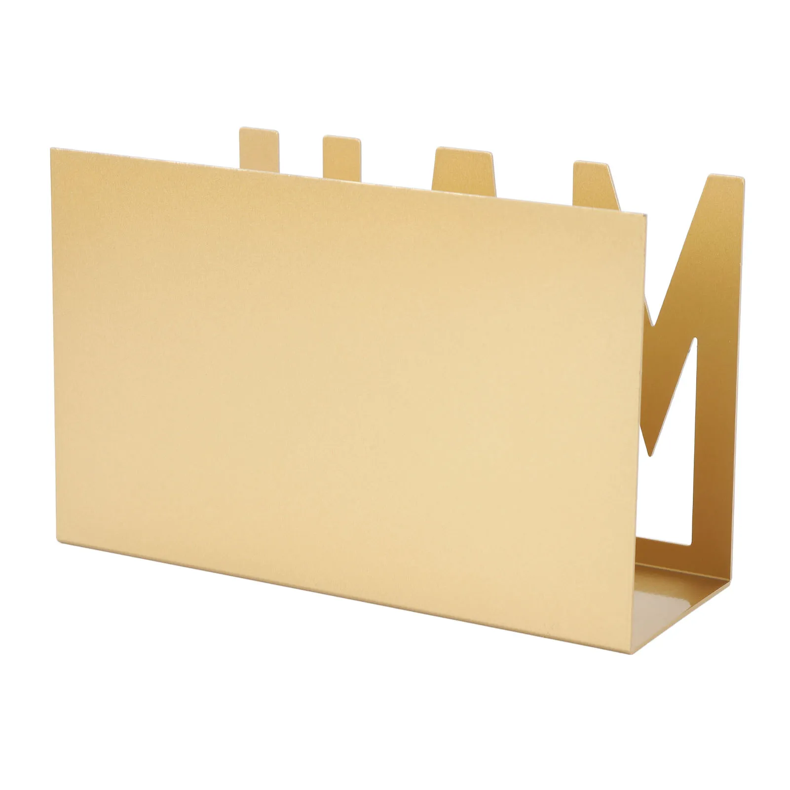 Desktop Mail Holder Metal Stylish Hollow Design Mail Organizer Storage Rack for Bills Letters Papers for Home Livingroom Study - view 4