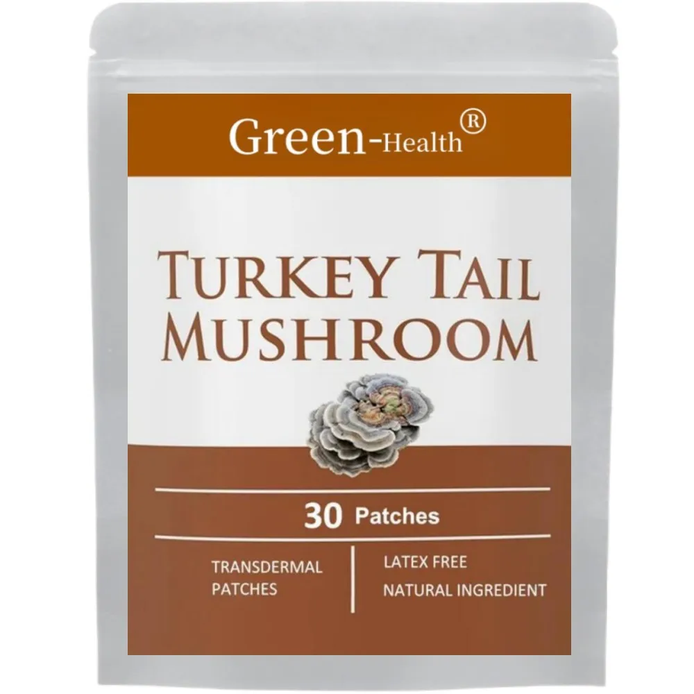 30 Patches Turkey Tail Mushroom Transdermal Patches Promotes Balanced Immune and Digestive System