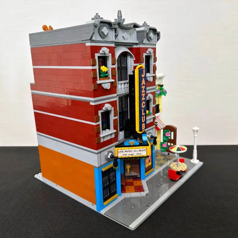 Creatoring Expert 10312 Jazz Club Pizzeria Shop Model Moc Modular Houses Building Blocks Bricks Compatible Kid Toy 2899PCS