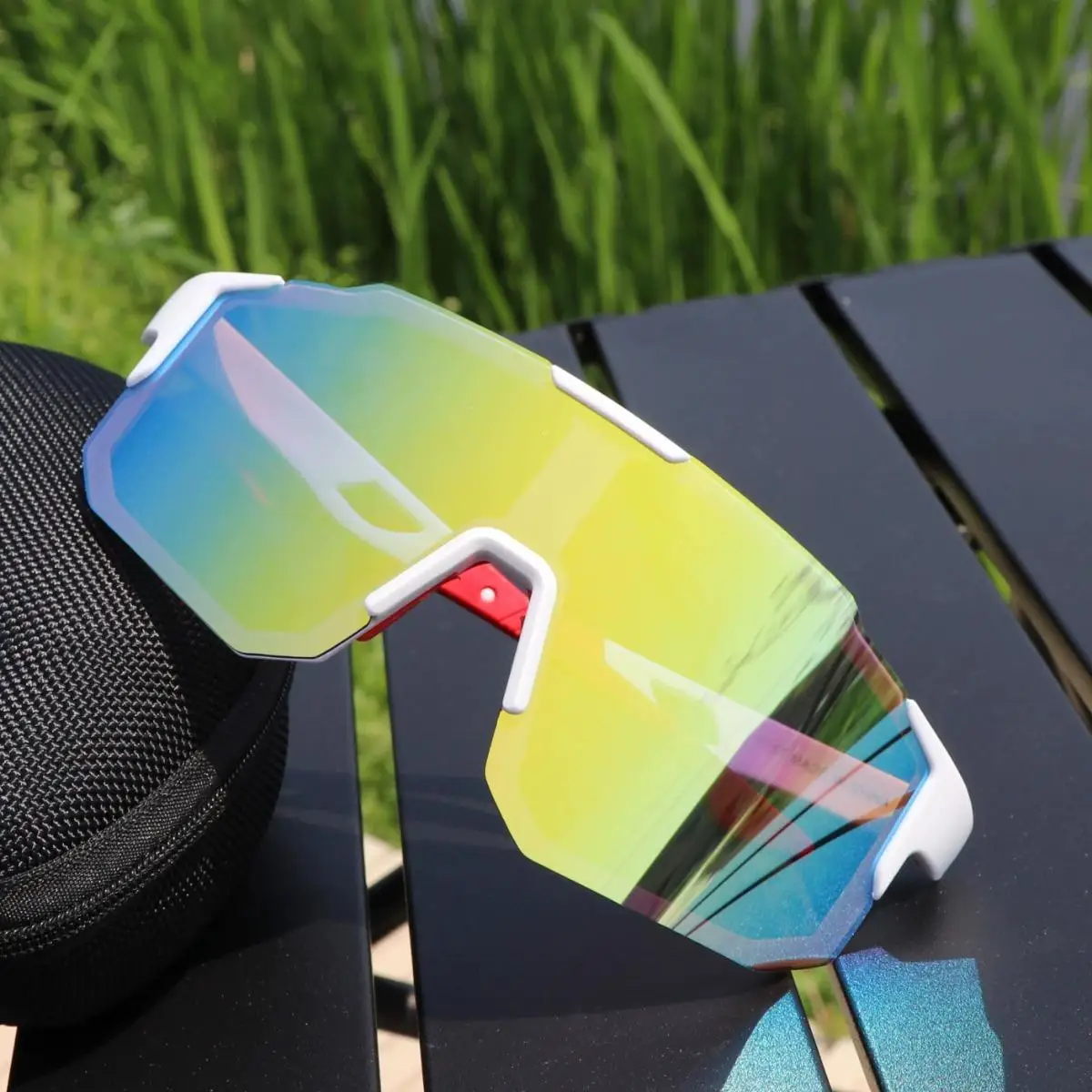 Neue Radfahren Sonnenbrille Großen Rahmen UV400 Shades UV Schutz Outdoor Sport Winddicht Anti-Ultraviolett Wandern Klettern Brille