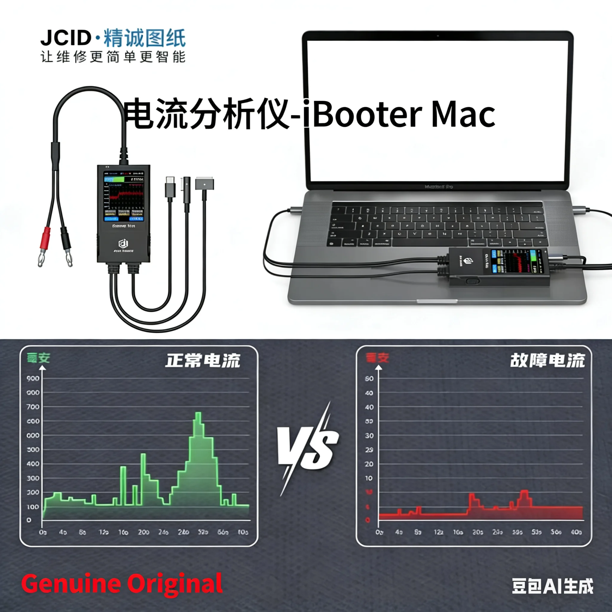 JCID Mobile Phone Repair Drawings - IBooter Mac Intelligent Current Detection Analyzer Real-Time Power Monitoring