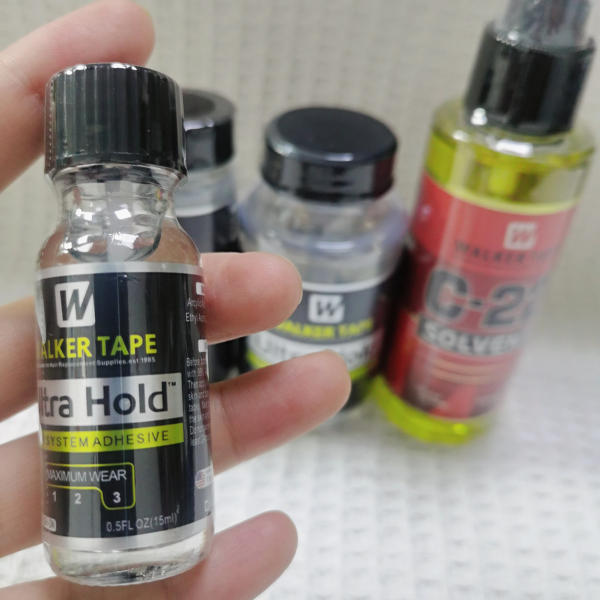 0.5/1.4/3.4 FL OZ نظام الشعر الترا عقد لاصق ماكسيمون ارتداء 3 شريط ووكر الزعيم في استبدال الشعر Supplles.est