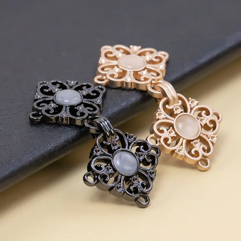5 sztuk Retro metalowy guzik chiński Cheongsam klamra peleryna zapinana rozpinany sweter krawiectwo szalik zapięcie łącznik klamra