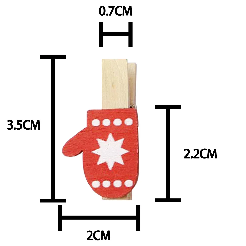 35x7mm 20 szt. Drewniane świąteczne kolorowe klipy fotograficzne notes spinacz do bielizny papeteria wesele przyjęcie rękodzieło dekoracja wnętrz