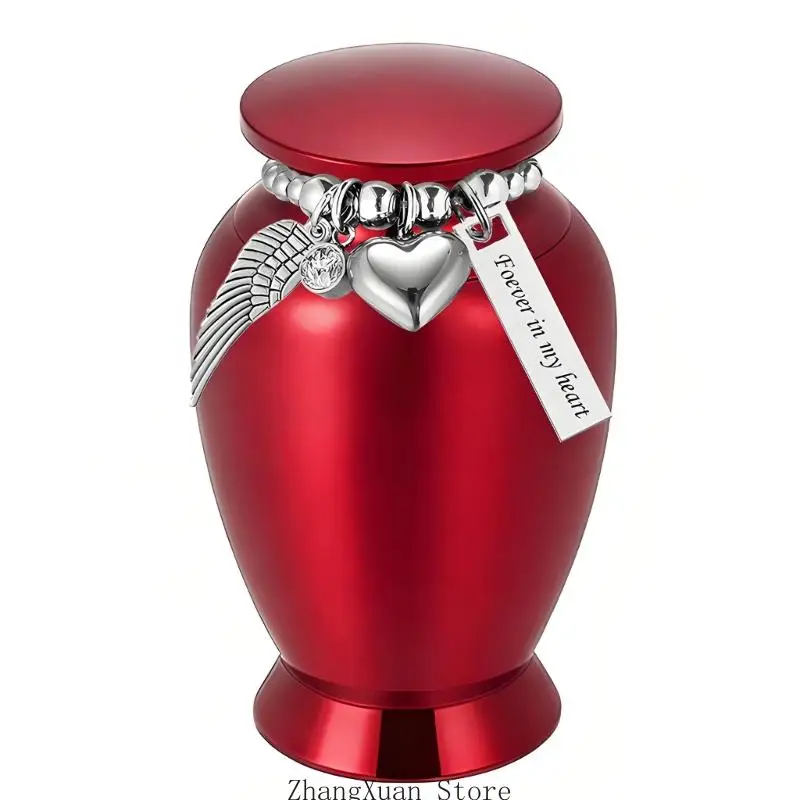 Haustier-Gedenkurne zur Regalpräsentation mit Metalloberteil und -körper, 3 x – Detail 4