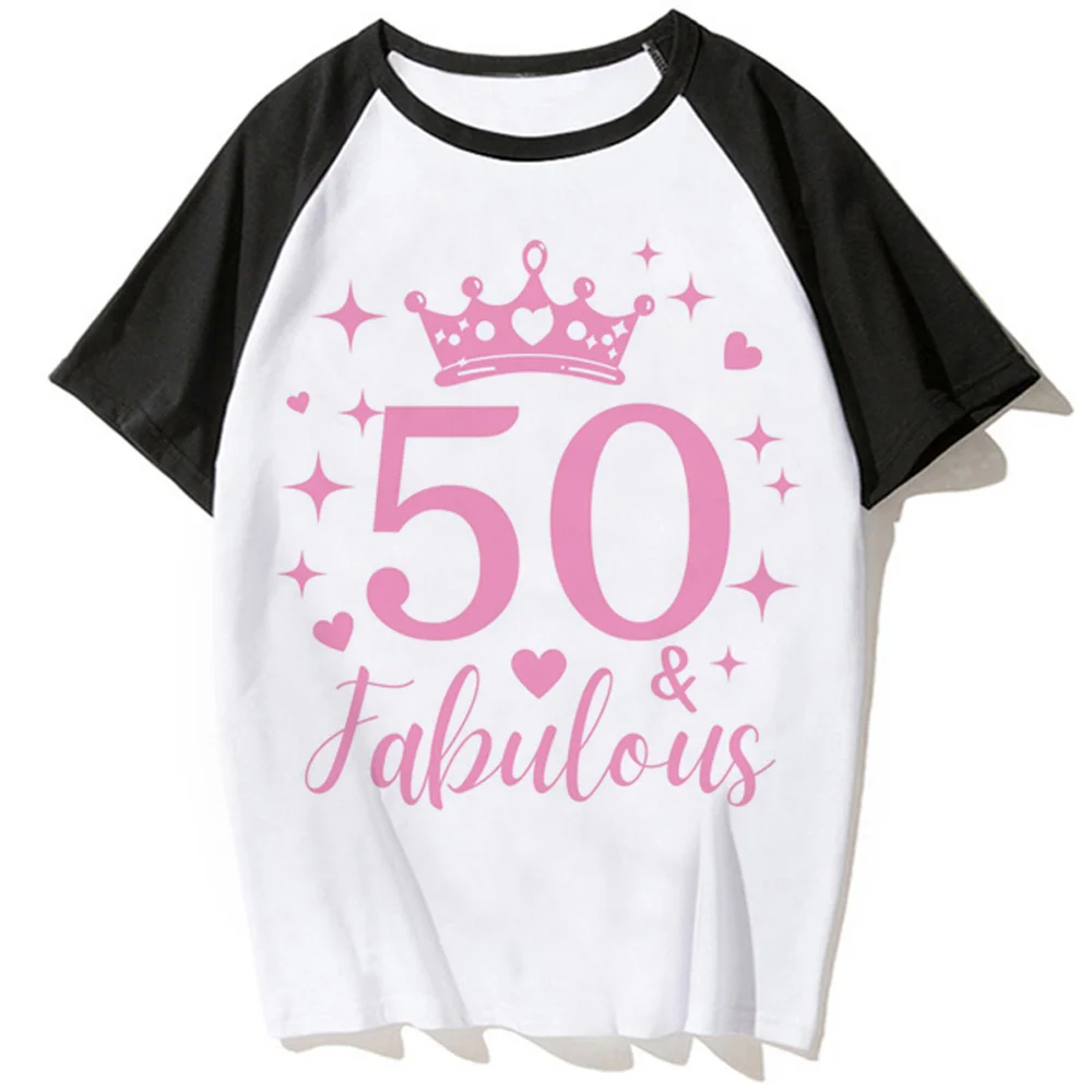 

50 Ans 50th Years Birthday top women anime streetwear tshirt girl 2000s streetwear designer clothes