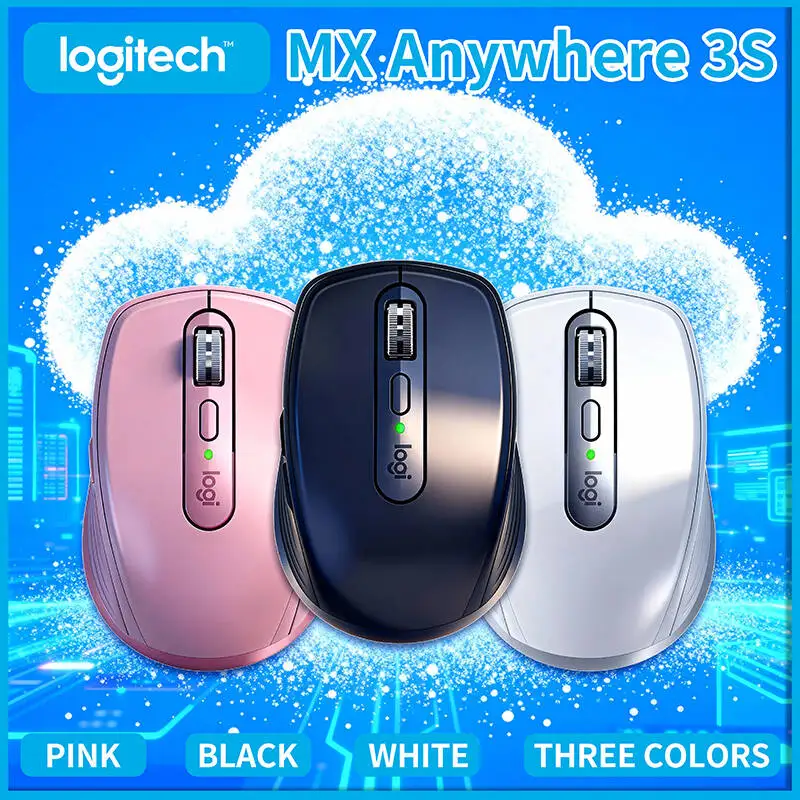 

Logitech MX Anywhere 3S Bluetooth Mouse Ultra Fast Scrolling for Laptop Desktop Office Work