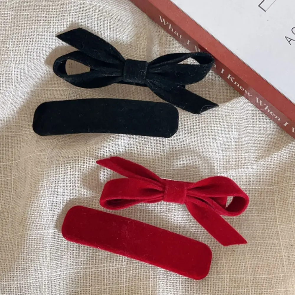 

Red Bow Hair Clip Fashion Y2k Barrettes New Year Hairpin Headwear Korean Style Bowknot Hairpin Children