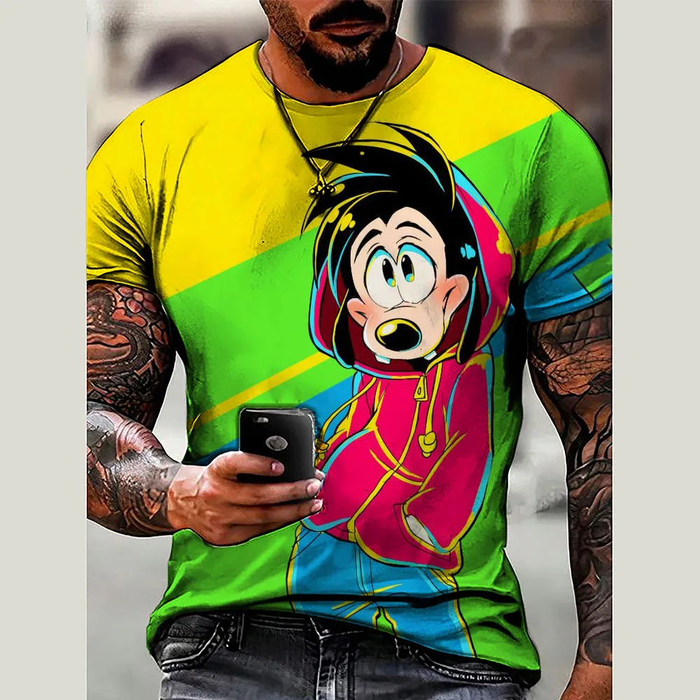 Disney Fun T-shirt Mickey Mouse Donald Duck Goofy Cartoon Men\'s and Women\'s T-shirts Casual Style 3D Printed Summer Casual Top