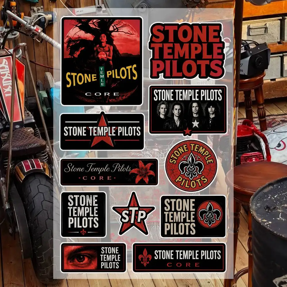 S-tone Temple PilotS- Core Aesthetic Graffiti Stickers Waterproof PVC Decals for Car Motorcycle Skateboard Helmet Notebook