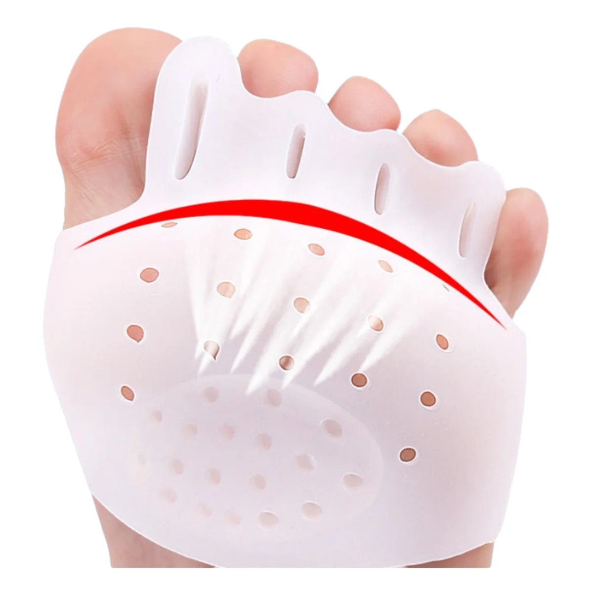 1/20Pair Forefoot Pads Toe Separator Cushion Pad Silicone Pain Relief Shoes Insoles Hallux Valgus Corrector Gel Pads Foot Care