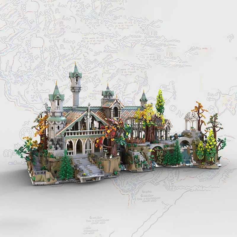 Exquisite new MOC building block model Ruiwen's garden complete version technology modular holiday gift toy DIY assembly set