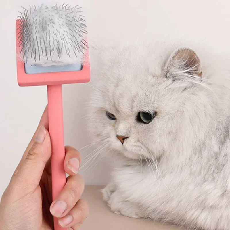 Pet Grooming Hair Remover Brush Manual Household Beauty Hairbrush Long Handle Professional Reusable Deshedding Rake