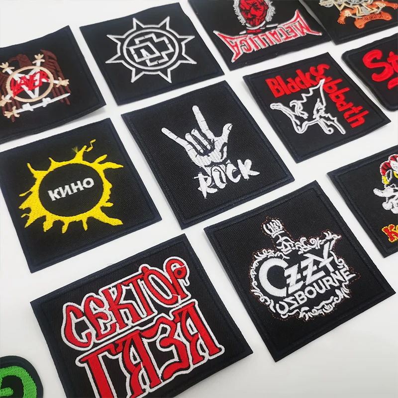 Metal Band Patches On Clothes Band Patch Iron On Patches For Clothes Hippie Rock Patch Punk Badge Stickers Appliques