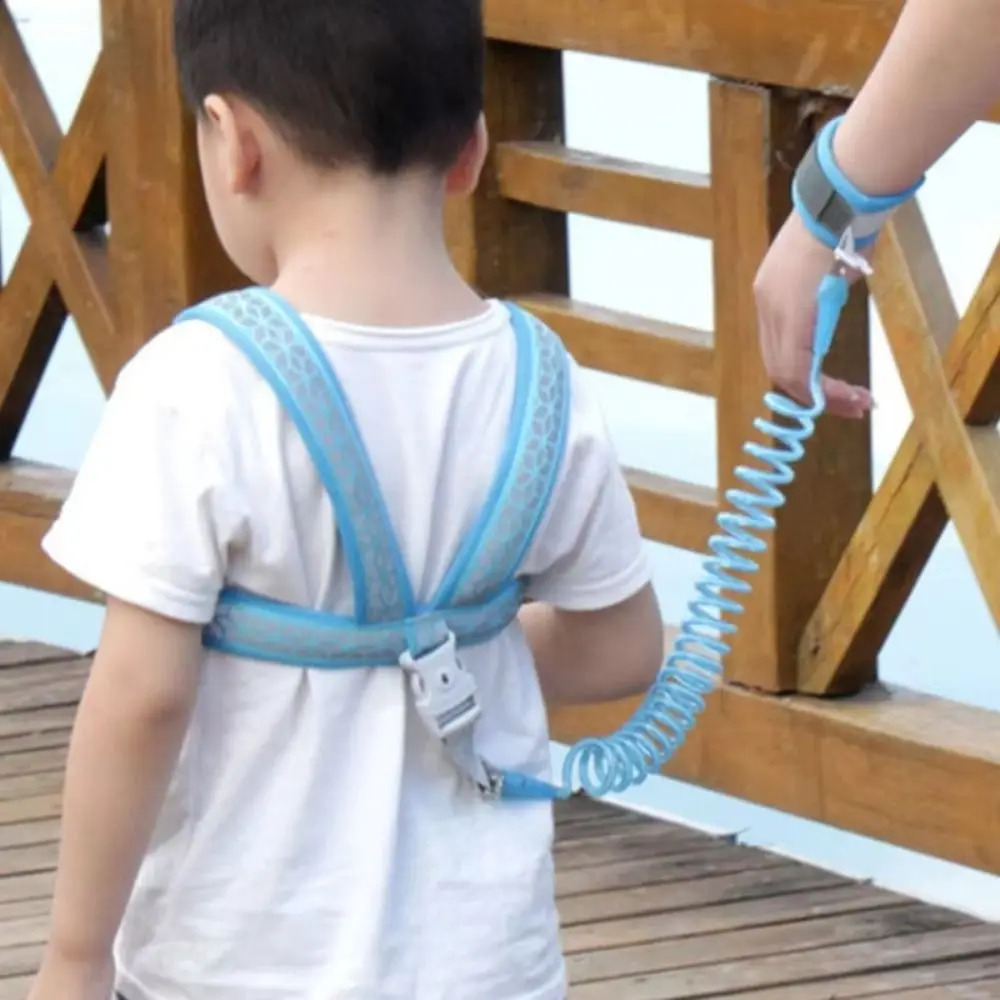 

Steel Wire Toddler Harness Leashes Breathable 2 in 1 Adjustable Anti-lost Wrist Link Band Comfortable Soft Children Harness