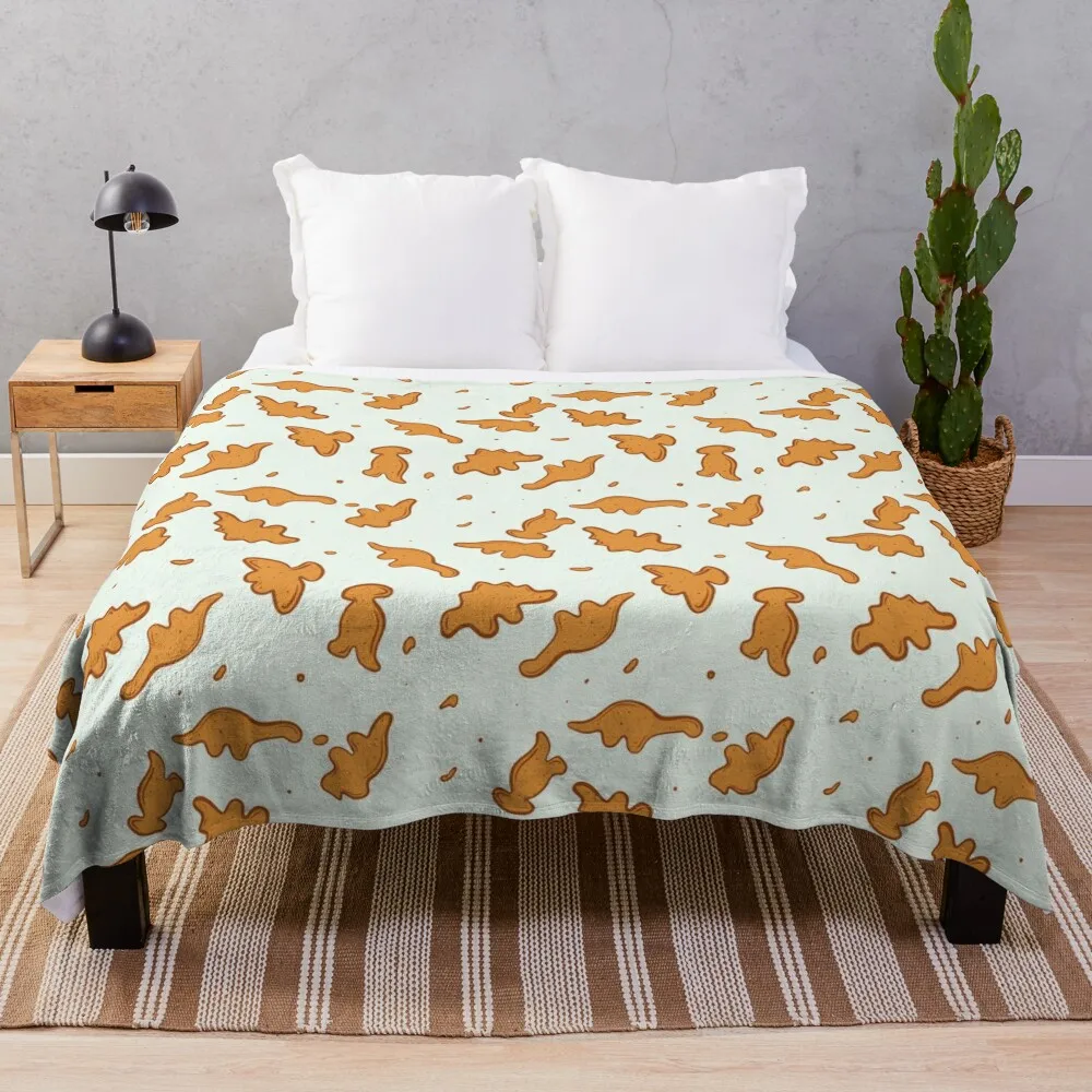 Dino Nuggets Digital Illustration Throw Blanket Luxury St Winter beds Blankets