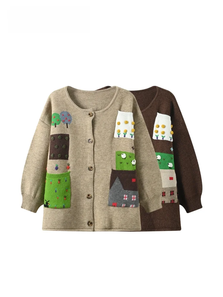 

plus Size Knitwear round Ne Long Sve Casual Sle Women's Top for Plump Sister Sweet Sle Autumn Winter Faion College...