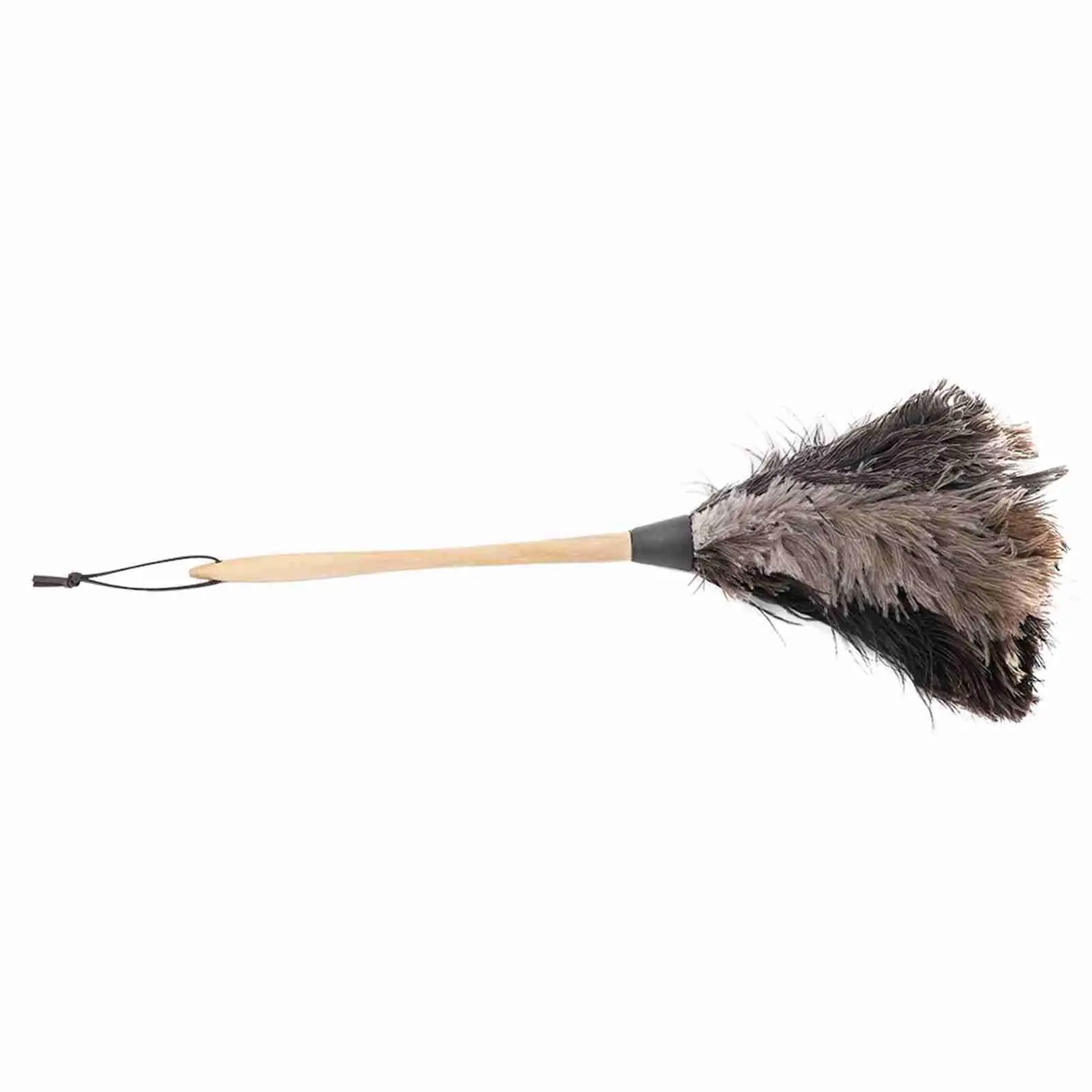 Reusable Feather Duster with Wooden Handle - Non-Electrostatic Dust Brush for Effective Home Cleaning