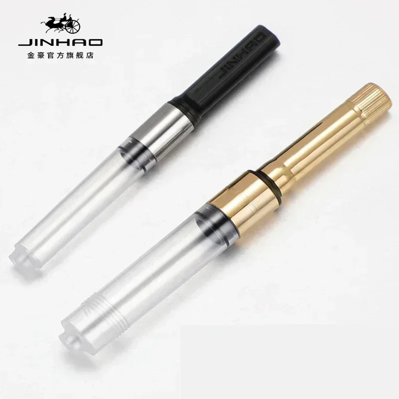 New 2Pcs JinHao 9019 dadao Fountain Pen Acrylic Transparent Spin Pen 40MM Nib Stationery Office School Supplies Writing Gift Pen