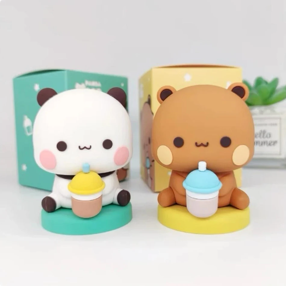 4 Sztuki Śliczne Kawaii Bubu Dudu Panda Niedźwiedź Figurka Kreskówkowa Ekscytująca Miniaturka Niedźwiedzia Kolekcjonerska Zabawka Zwierzęca Lalka Ozdoba Dekoracja