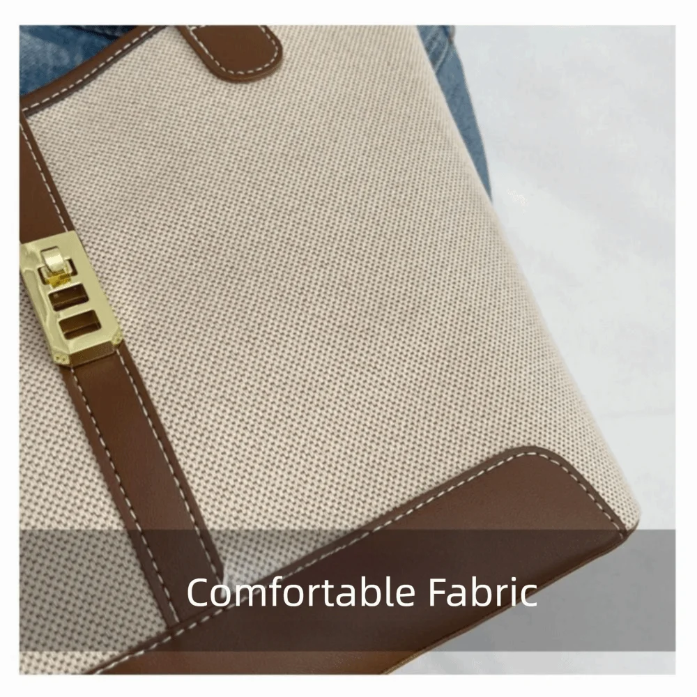 

Модная сумка-кроссбоди с цветовыми блоками, вместительная сумка-тоут в минималистичном стиле, сумка через плечо с замком-пряжкой для повседневного использования