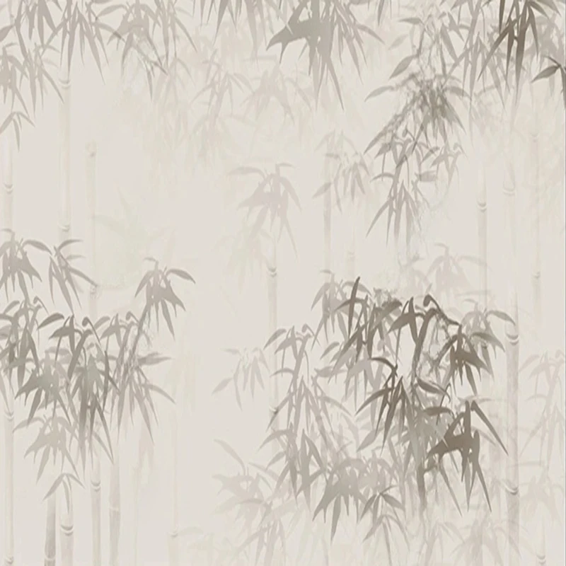 

Custom Bamboo Wallpaper Murals New Chinese Style Hand-Painted Wall Coverings for Modern Home Decor Background for Living Room