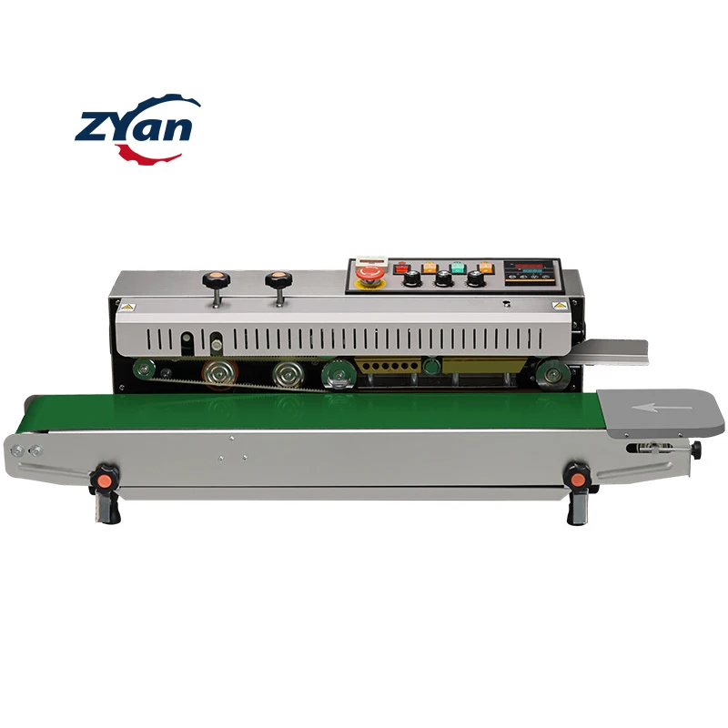 Electric Driven Automatic Continuous Band Sealer Machine Horizontal Plastic Film Heat Sealing for Bags