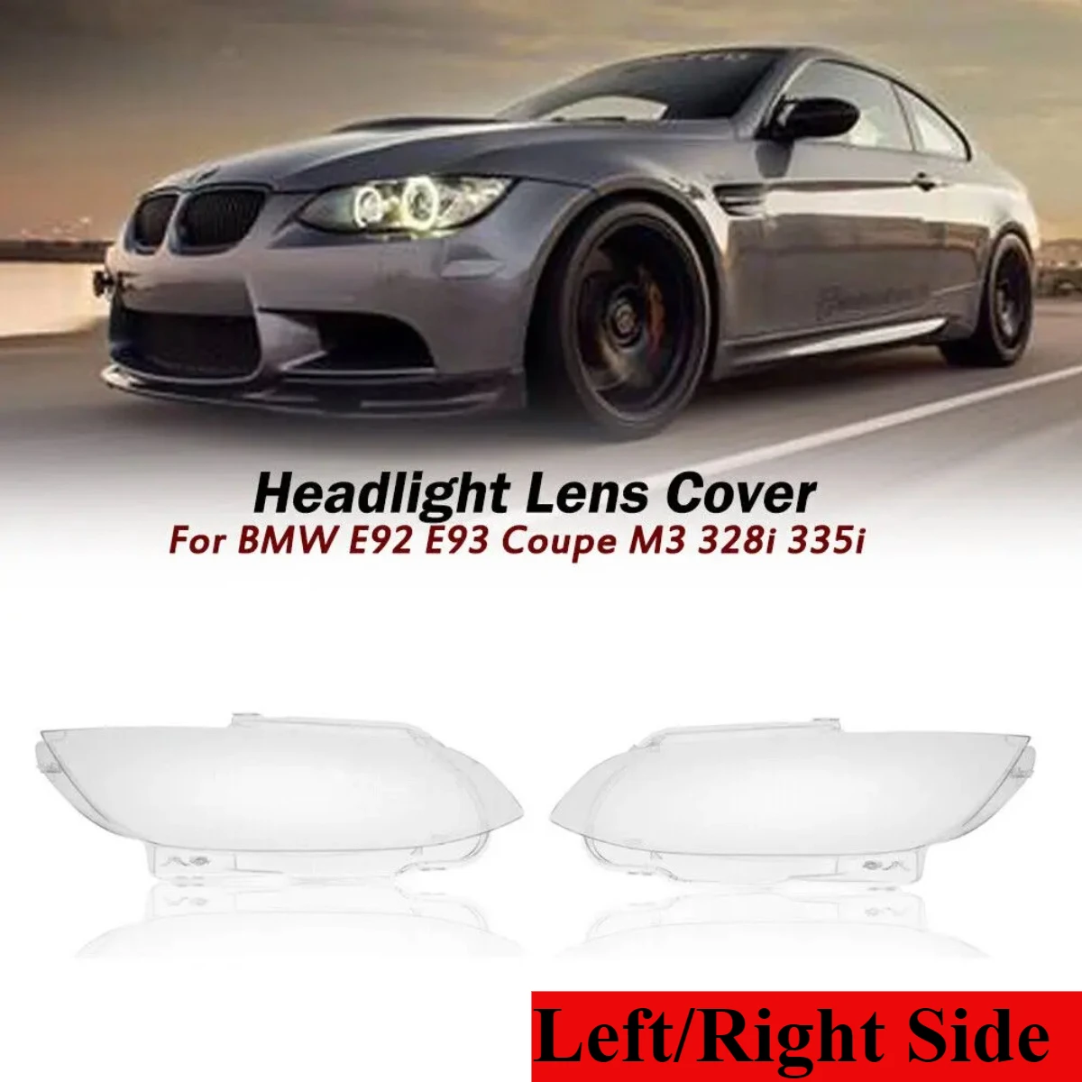 

Левая/правая фара, крышки линз, прозрачный корпус автомобильной лампы, прозрачный абажур для BMW E92 E93 2006 2007 2008 2009 2010