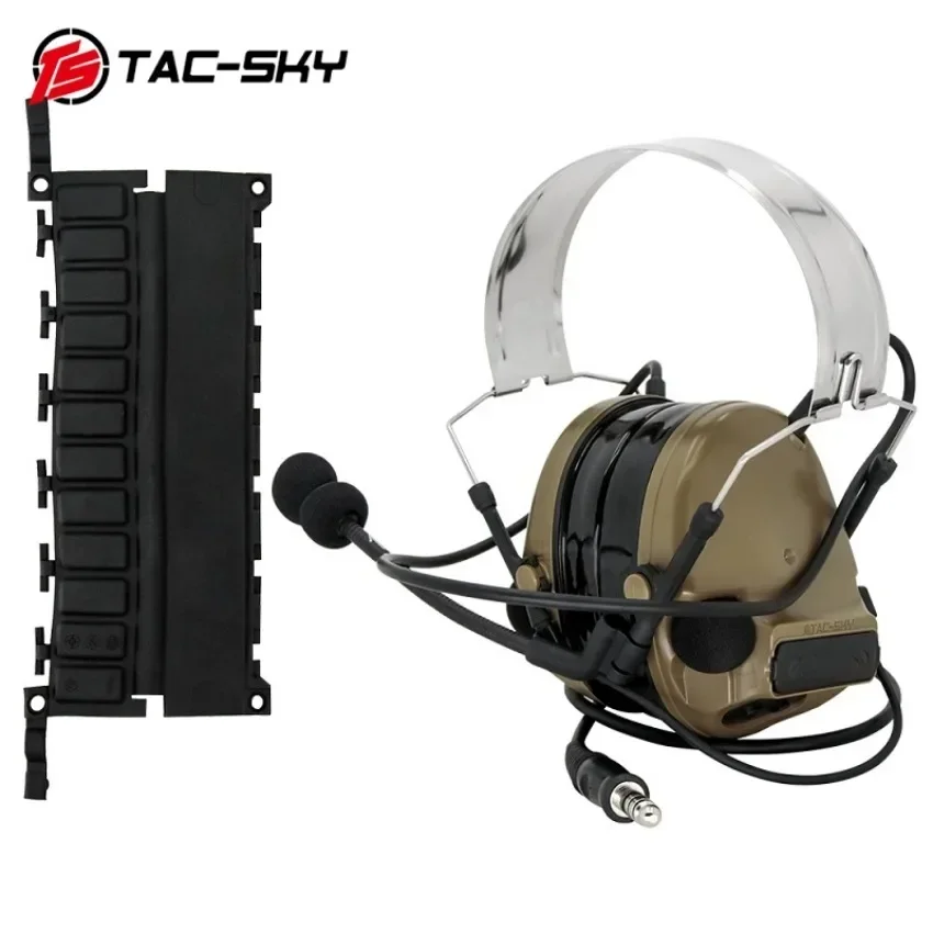TAC-SKY Tactical COMTA3 Hearing Protection Walkie Talkie Headset Noise Cancelling Pickup Earphone with Tactical Ptt for Baofeng