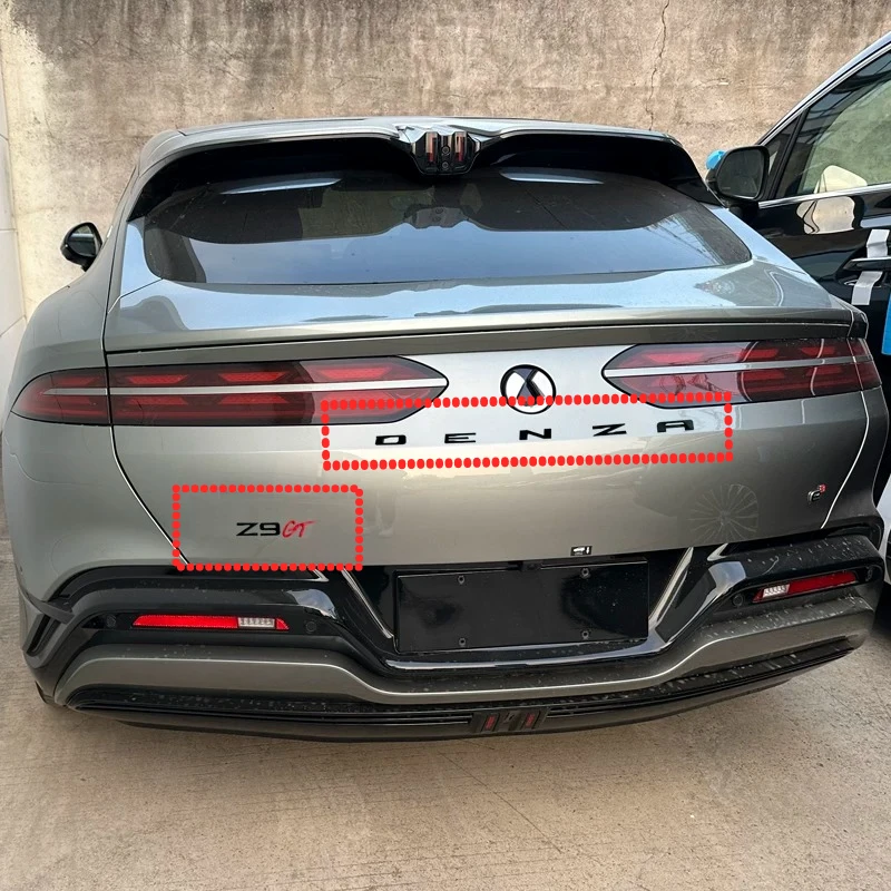 For DENZA Z9 GT Alphabet car emblem dedicated for rear decoration and modification badge