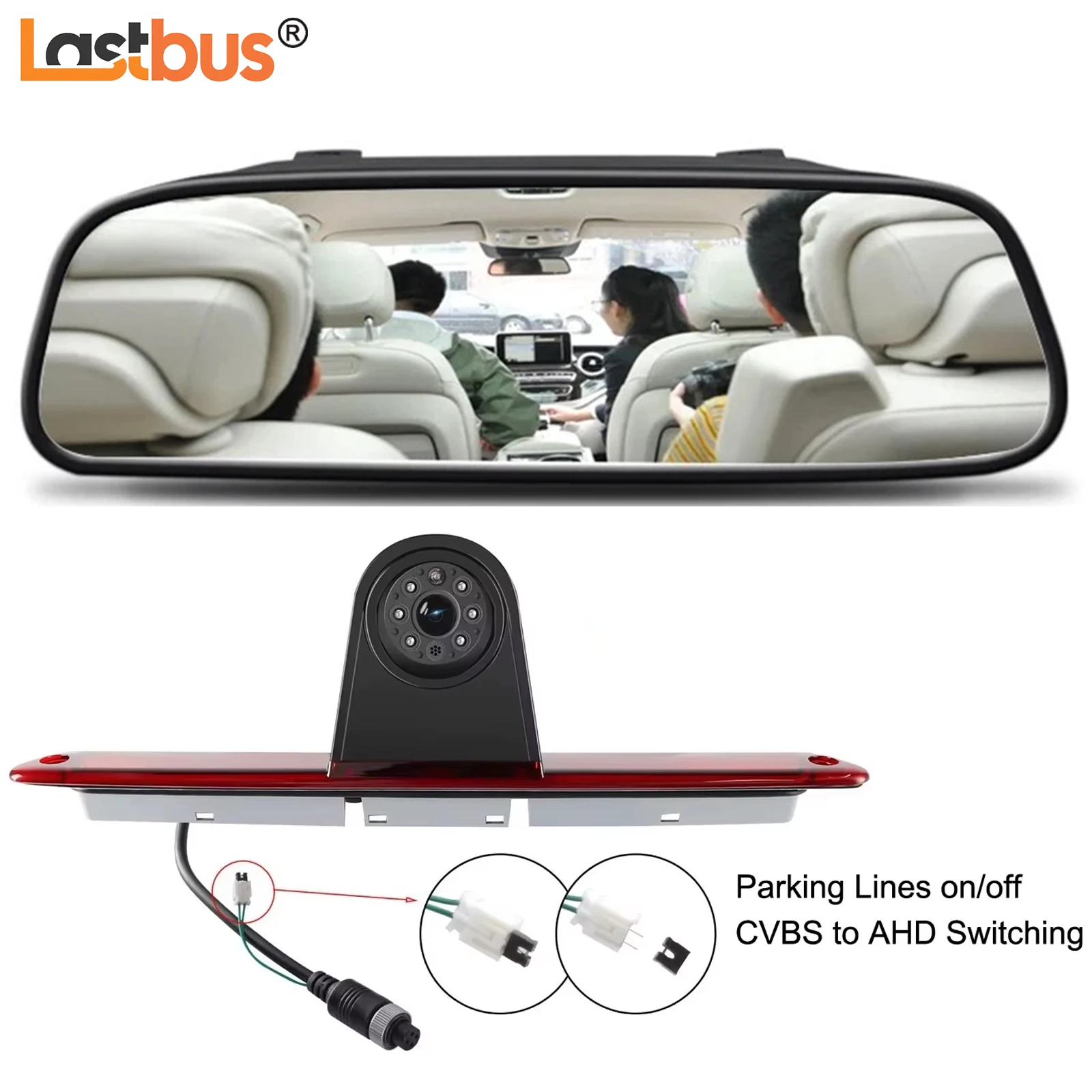

Lastbus 5 Inches Car Rear View Mirror Monitor With Backup Reversing Camera For Mercedes-Benz Sprinter W906 Crafter 2007 to 2019