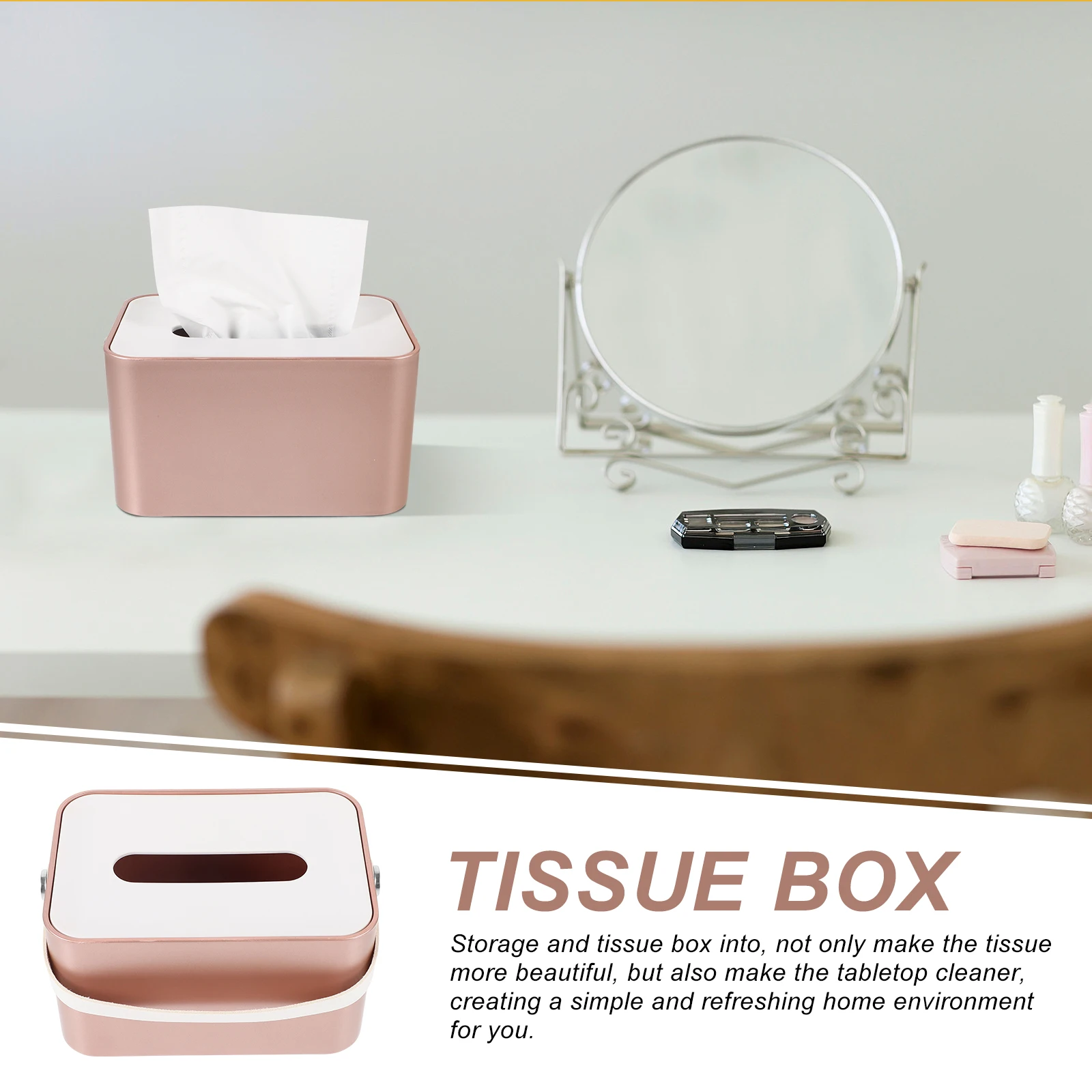 

Bamboo Lid Tissue Box Household Rectangular Paper Towel Dispenser Dustproof Eco Friendly Napkin Storage ganizer for Office