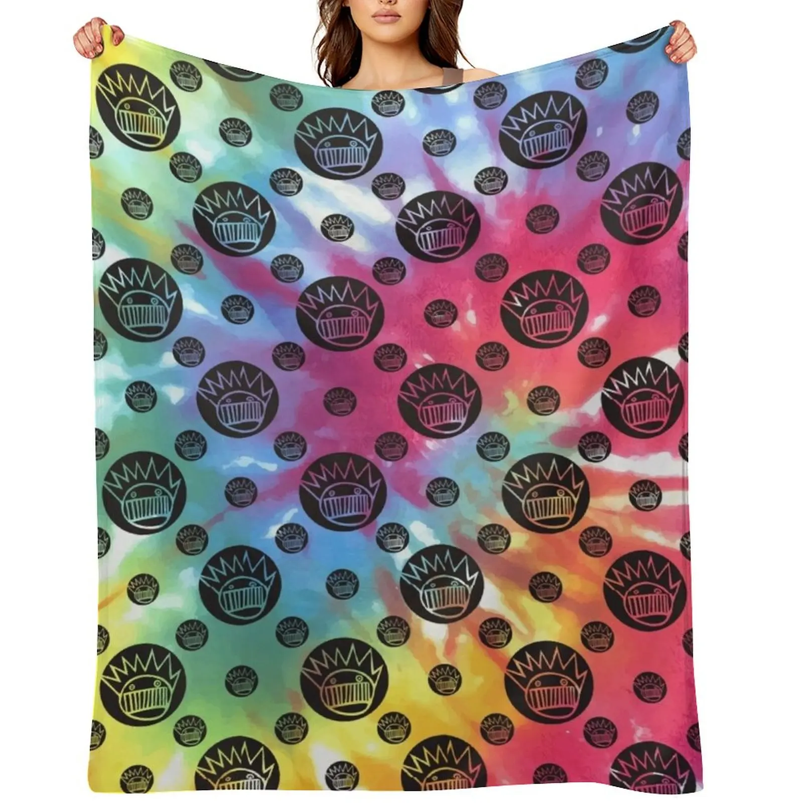 

tie dye boognish Throw Blanket christmas gifts Camping For Sofa Thin Thins Blankets