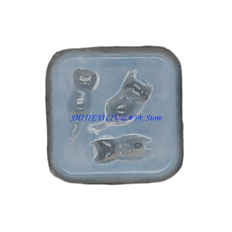 

E21F Интернет-знаменитости, мини-эпоксидные формы кошек, ювелирные изделия, подвески, силиконовая форма, мини-3D украшения для