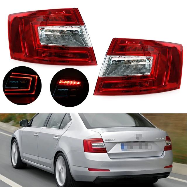 Światło tylne LED montaż dla VW SKODA Skoda Octavia 2015 2016 2017 lampka ostrzegawcza hamulca obudowa tylna lampa montaż Taillight cover