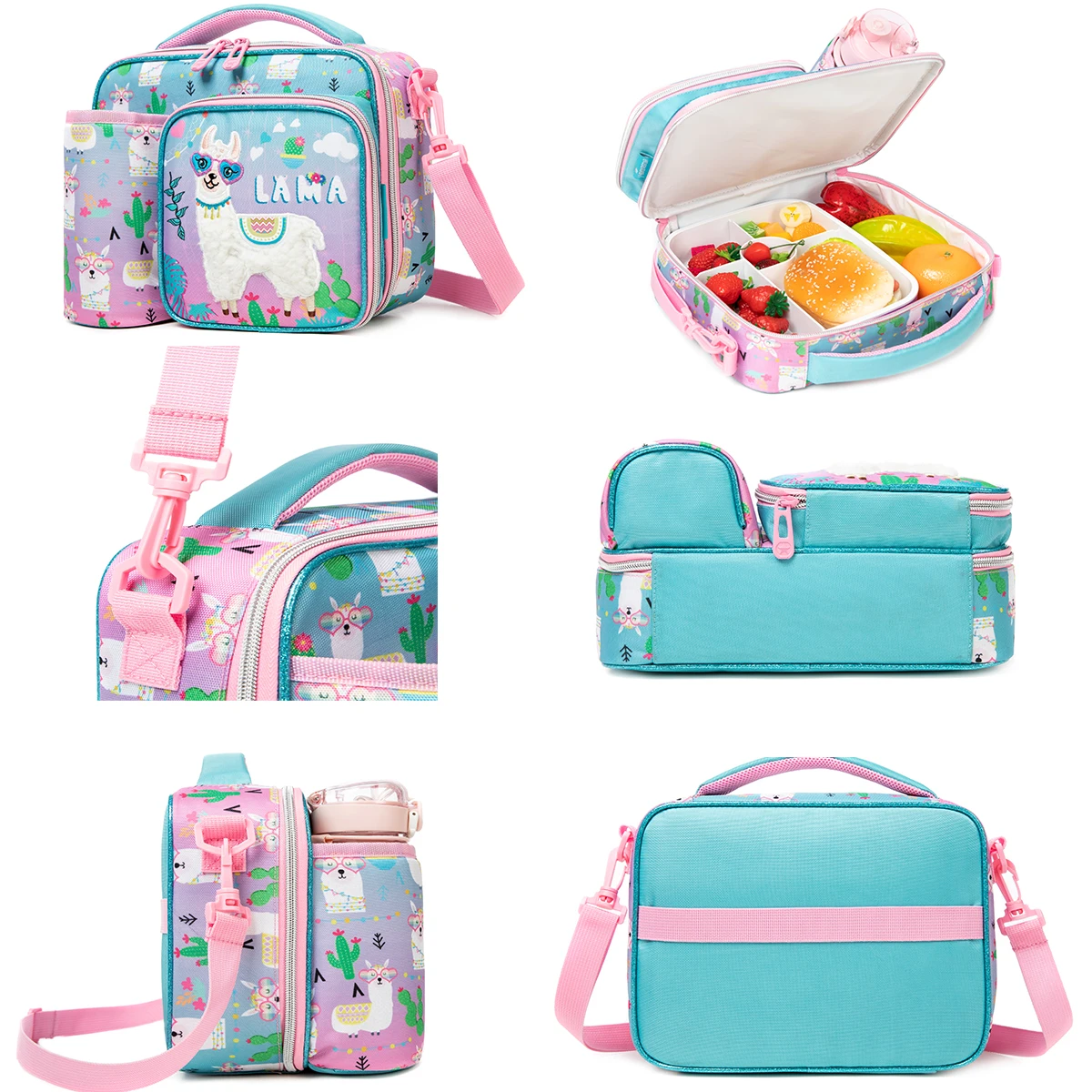 Cartoon-Muster Kühler Lunch Box Frische Tragbare Isolierte Oxford Mittagessen Tasche Thermische Lebensmittel Picknick Mittagessen Tragetaschen Für Mädchen Kinder