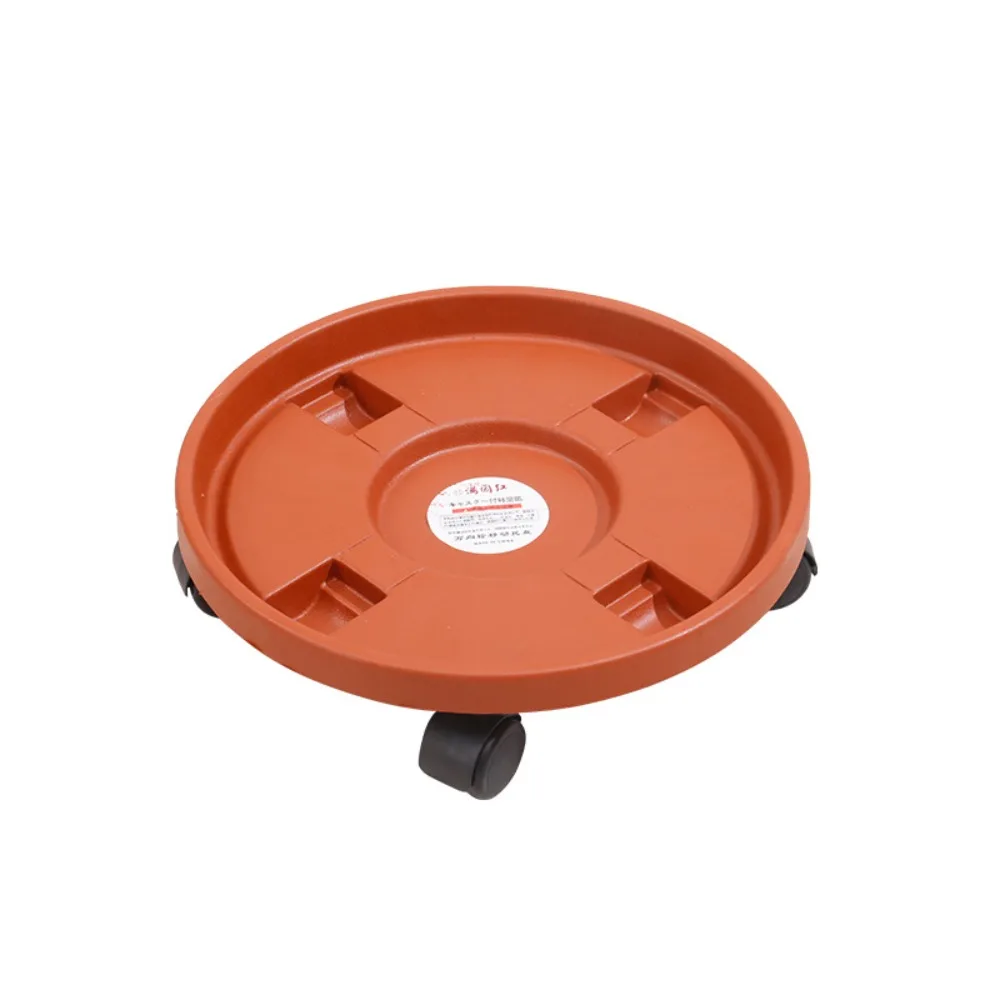 New Movable Rolling Flower Pot Rack Potted Plant with Universal Wheel Flower Pot Tray Water Receiving Gardening Round Frame Tray