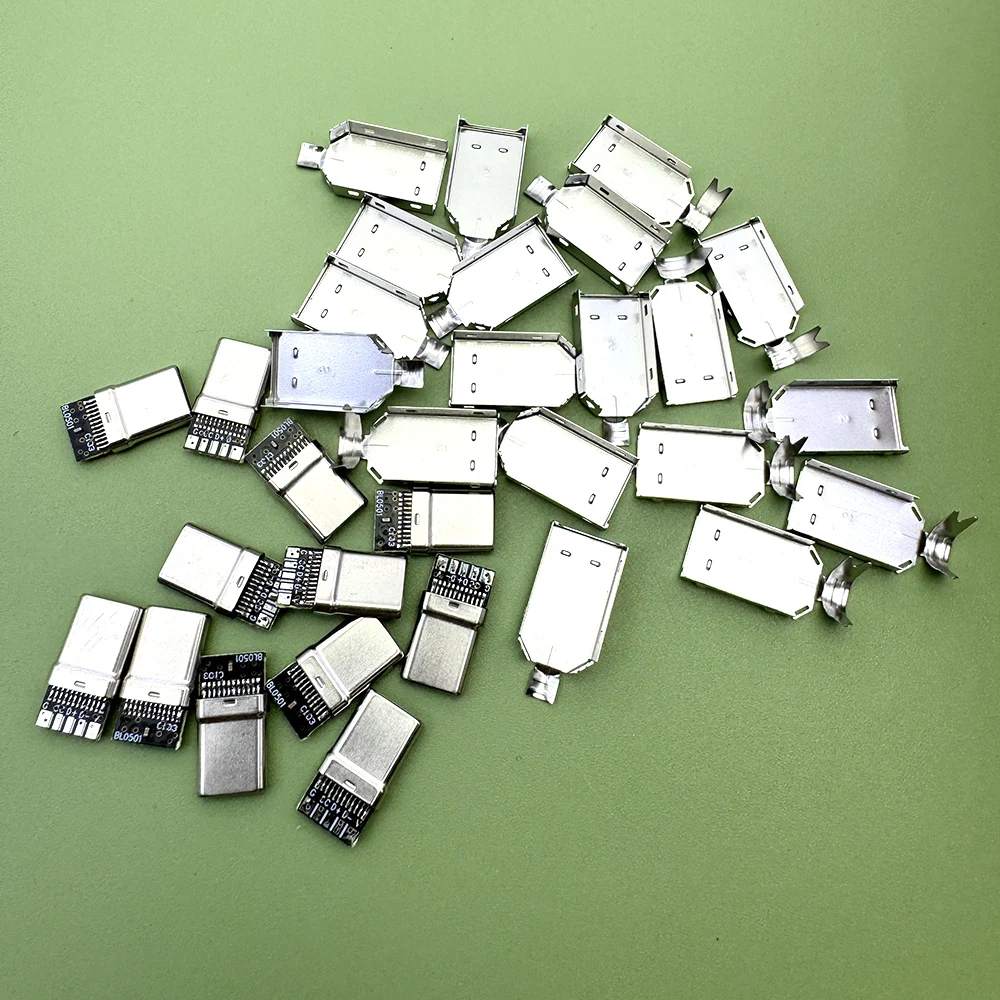 30sets Welding wire type-C 5P USB 3.1 3A large current USB 2.0 Type-c USB C Male Pulg PD Connector Parts for DIY Charging Cable
