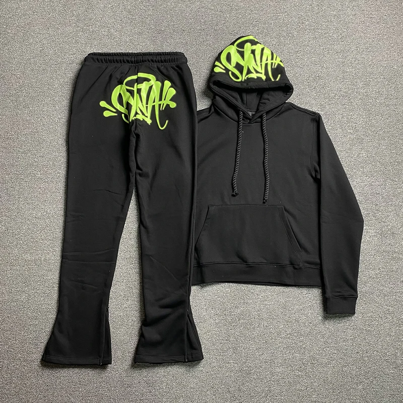 Synaworld Hoodie and Sweatpants Set High Quality Y2K Harajuku Streetwear Designer Clothes Mens Hoodies Syna World Tracksuits