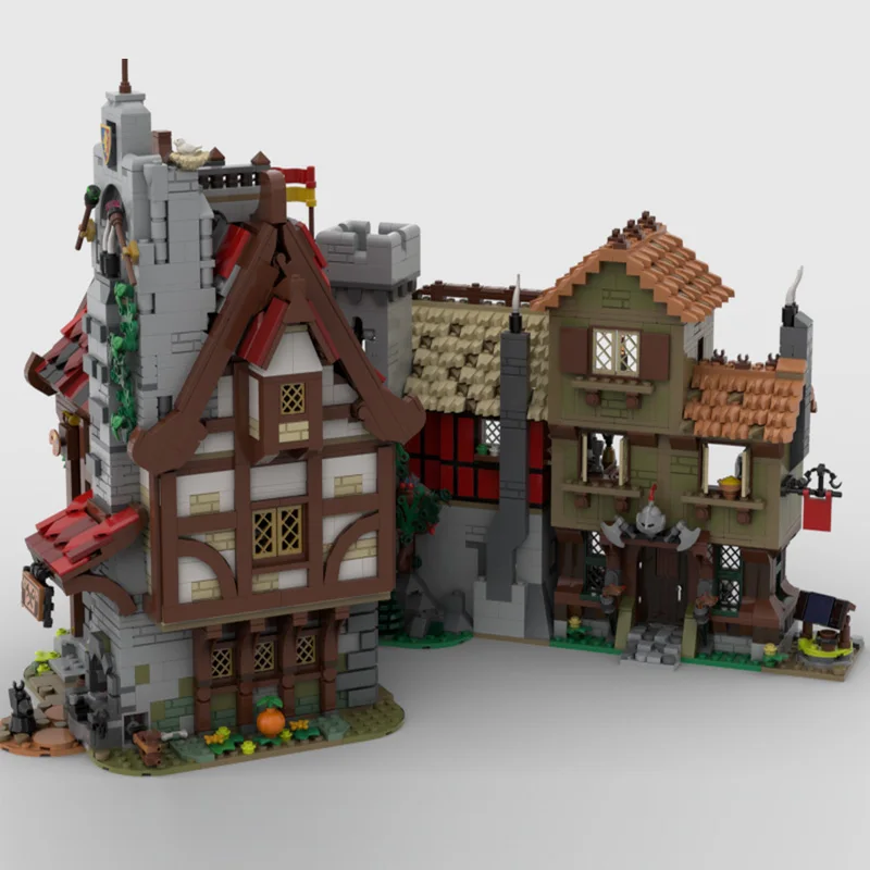 

3883 шт., Детский конструктор MOC, средневековый замок