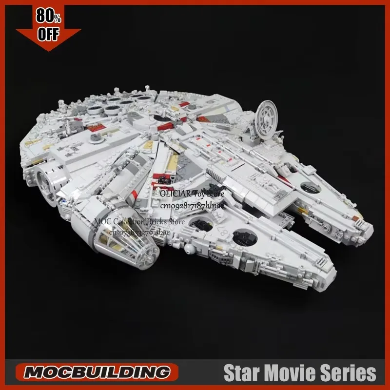 

UCS Space Battle Spaceship MOC Building Blocks Starfighter Technology Bricks Legendary Spacecraft Toys DIY Assembly Xmas Gifts