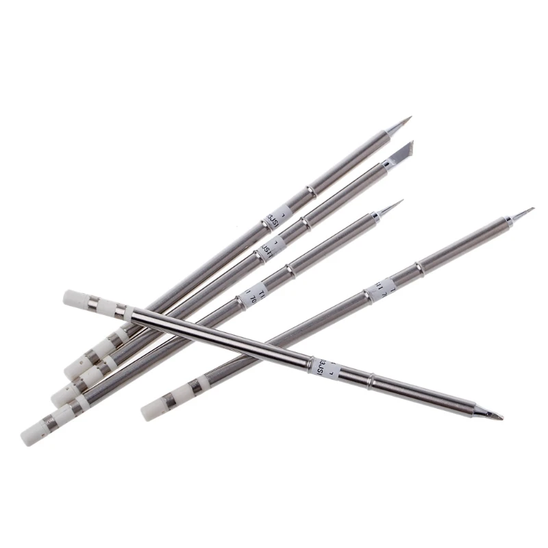 4 / 5 Pcs T12 Series Solder Iron Tips For Hakko FX951 BAKON 950D Soldering Station