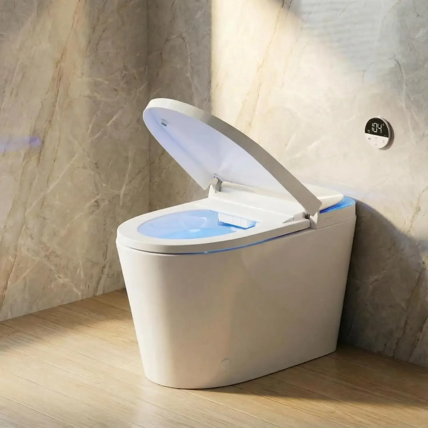 Tankless Smart Toilet Foam Shield Built-in Booster Pump Auto Open Close Lid Power Outage Flush  Bathroom Sanitary Seat