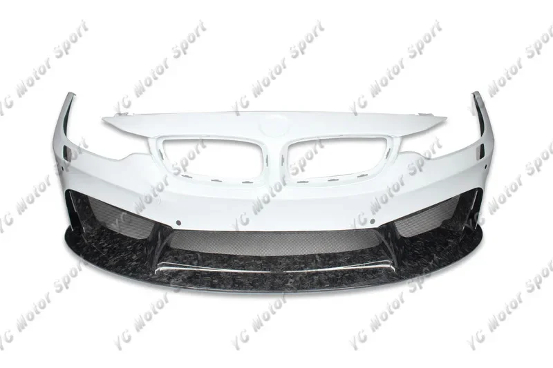 

FRP Fiber Glass Bumper with Forged Composite Lip Fit For 2014-2017 F80 M3 F82 F83 M4 3D D Style Front Bumper with Diffuser
