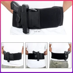 Left / Right Hand Concealed Carry Belly Band Gun Holster for Smith and Wesson, Shield, Glock 19, 17, 42, 43, P238, Ruger LCP