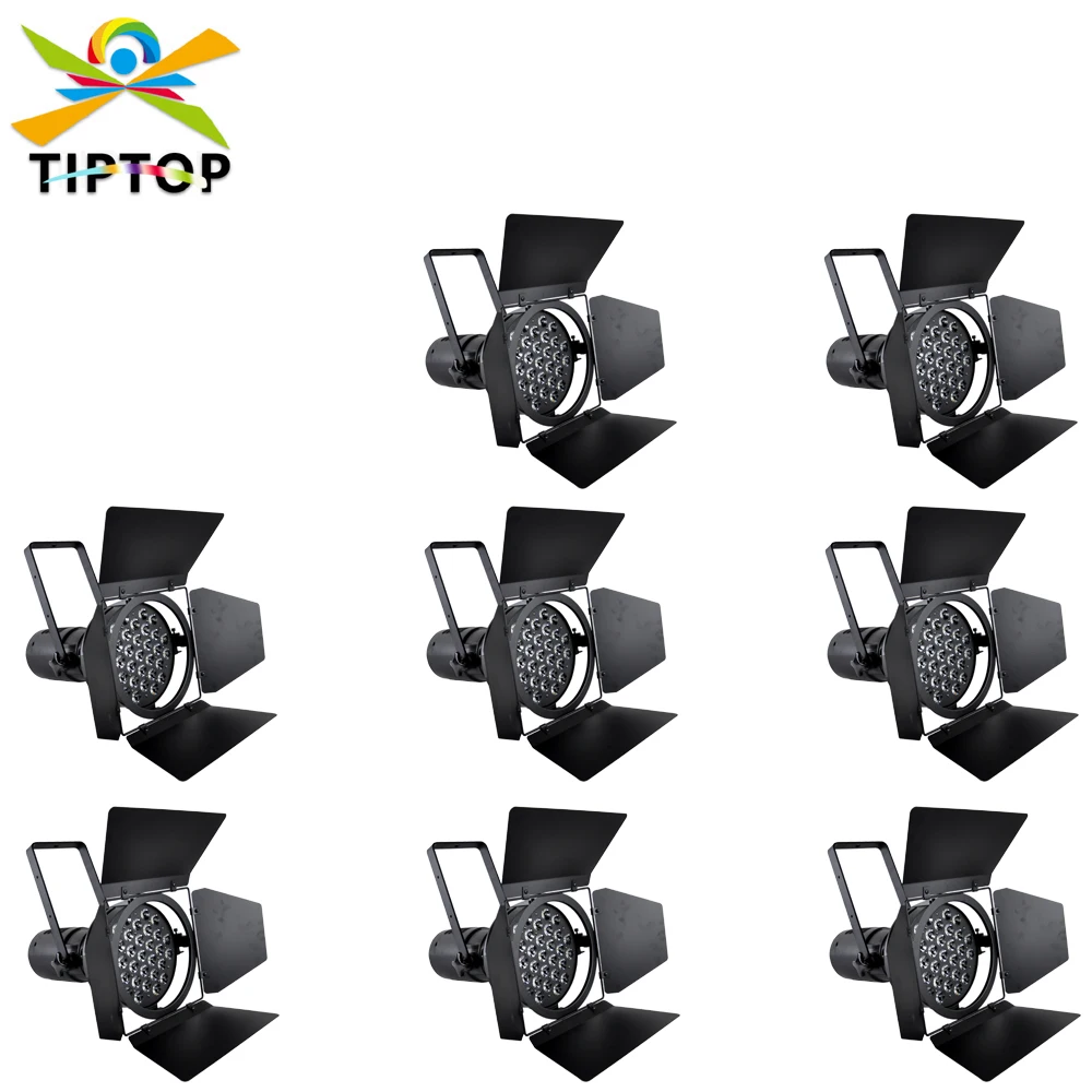 

8 Pack Car Exhibition Hall LED Par 31x10W Spotlight DMX DJ stage light Cold White 6500k Color Backlight with Barndoor