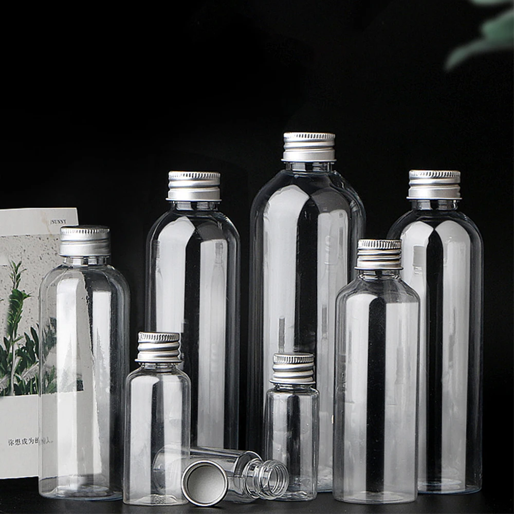 5ml-120ml Tip Transparent Plastic Bottle Emulsion Extrusion Bottling Spot PET Empty Bottles  Bottle with Screw Aluminum cap