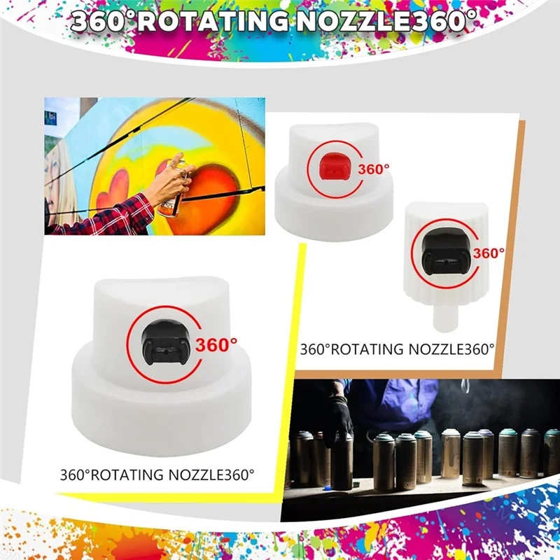 Set Of 30 Graffiti Spray-Paint Nozzles, Highly Durable Caps And Tips For Spray Cans Replacement-AC82