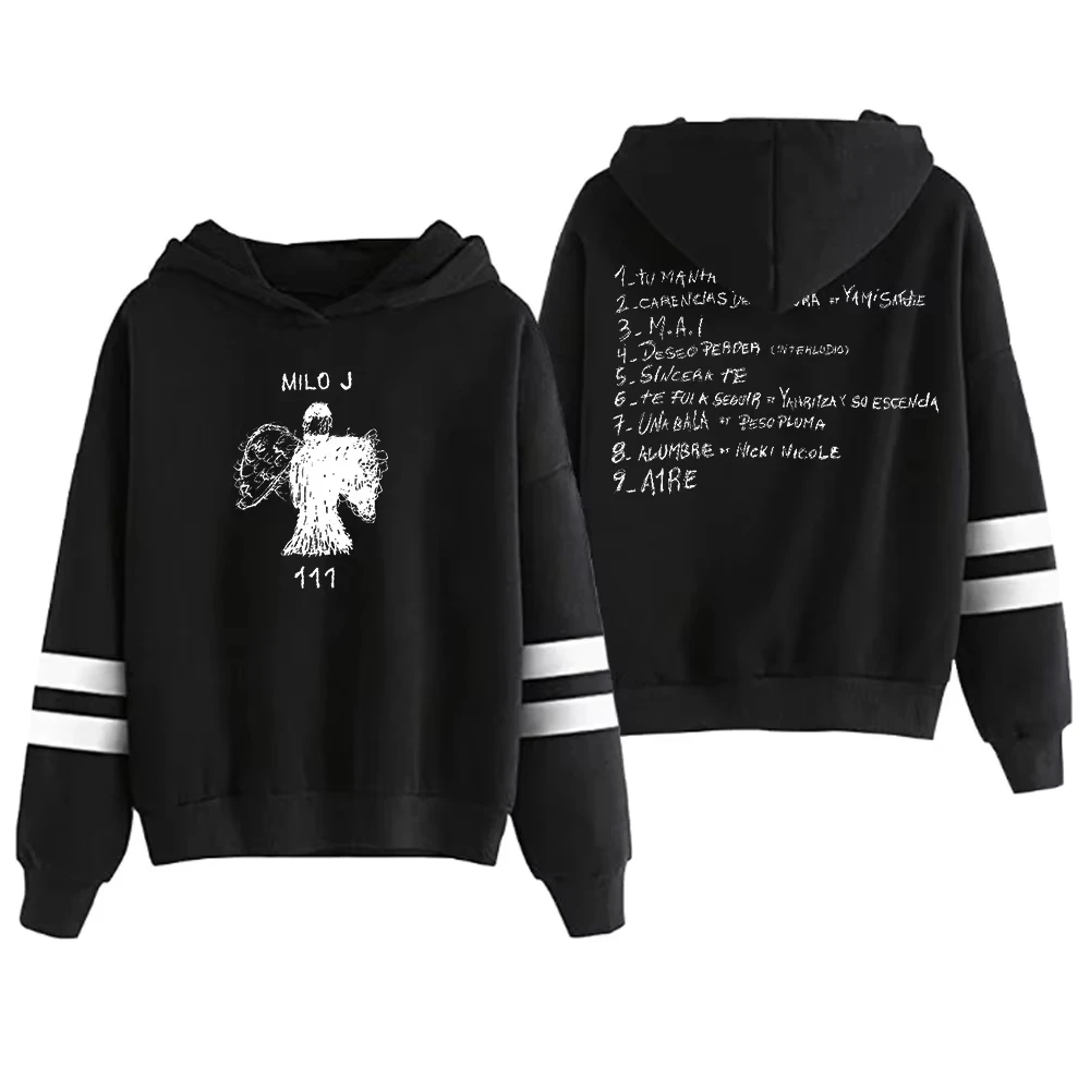 2024 Milo J 111 Album Singer Hoodie Sweatshirts Merch Pocketless Parallel Bars Sleeve Women Men Hooded Tracksuits Tops