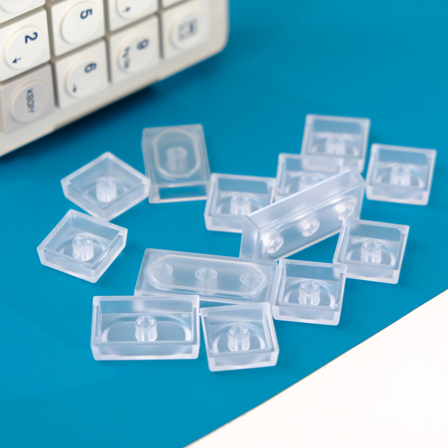 KBDiy-Capuchons de clavier transparents PBT pour clavier mécanique, profil bas, ensemble de touches restrictives, commutateur Gamer MX RVB, bricolage, 115 Capuchons HTML
